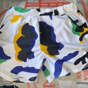 Cow print shorts